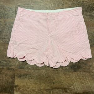 Lilly Pulitzer Pink and White Buttercup Scalloped Shorts